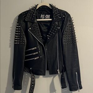 Killstar Black Spiked Leather Jacket